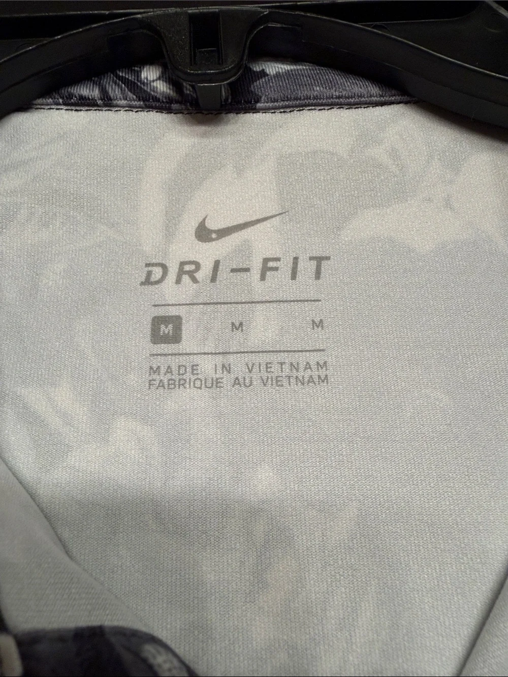 Nike Golf Dri-FIT Sleeveless Floral Print Polo Shirt Grey White Size Medium